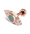 Green Aventurine CZ Ear Piercing TIP-2802